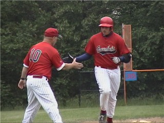 Brett has home run fun too.