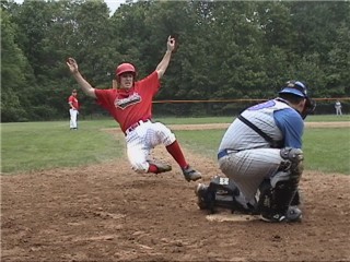 then soon after hitting get's to slide back home.