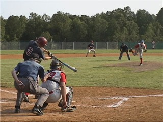 Nick Jowers with a hit up the gut.