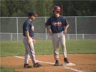Matt Berry ran all the way to third wearing Nick Jowers helmet