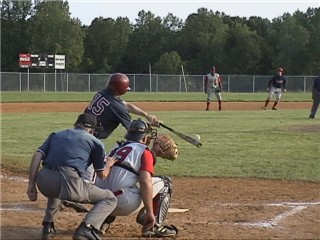 Colin Wells with a hit