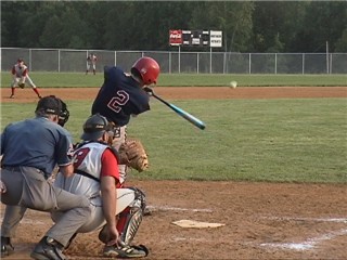 Smooth Chip Beamer drives one to Center for a hit.