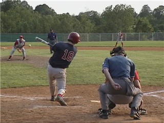 Matt Berry gets another big hit.  What would he do if he didn't have Nick Jowers bat and helmet?