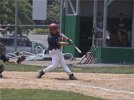 Ant Russell hits for a double