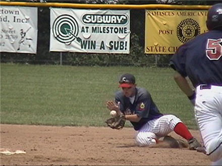 Joe Palumbo with good hands to make the play