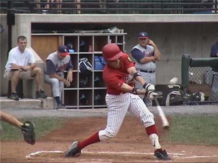 Brian Chesnick hits to right