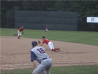 Andy Walther makes a great stop