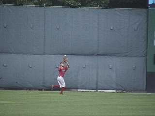 Brian Chesnick makes the running catch