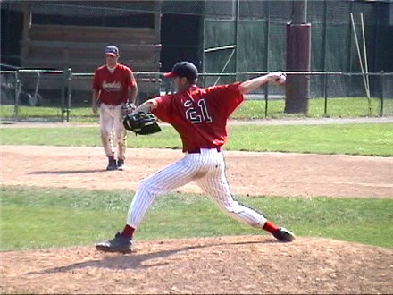 Here we see Dan Nicol sling-shot to ball to the glove
