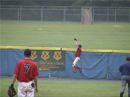 Center Fielder Nick Jowers takes one back.