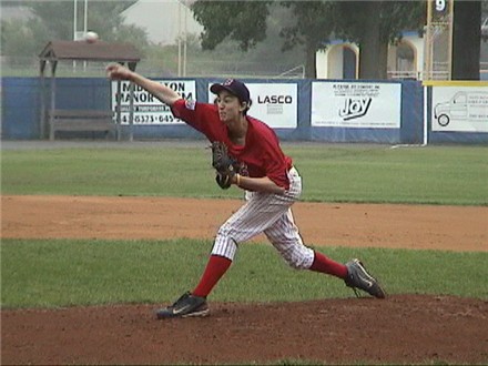 Nick Pearce tosses another pinpoint pitch towards the win and complete game.