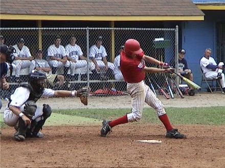 Nick Jowers hits his second home run of the day to center.